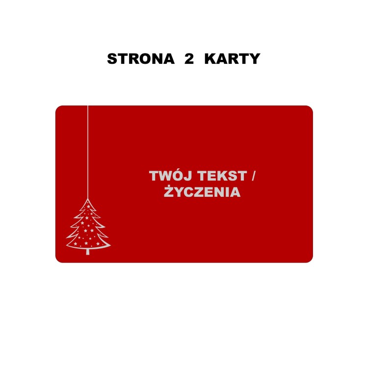 Precyzyjny grawer laserowy na metalowej karcie życzenia świąteczne JASZCZ ART