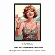 Portret ze zdjęcia Styl Flat Vector nowoczesna grafika wektorowa minimalistyczna i kolorowa