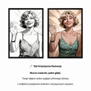 Portret ze zdjęcia Styl Artystyczna Ilustracja cyfrowy obraz malarski z głębią kolorów