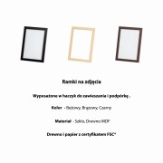 Dostępne kolory ram do portretów beżowa brązowa i czarna oprawa rysunków JASZCZ ART