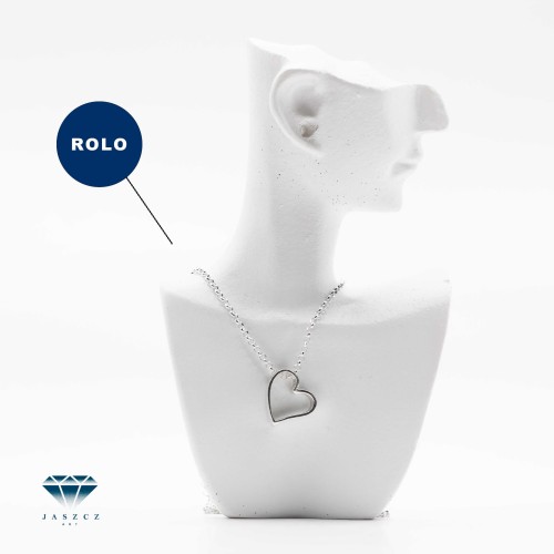Naszyjnik damski celebrytka z sercem – klasyczne srebro 925 lub srebro 925 pozłacane czystym złotem
