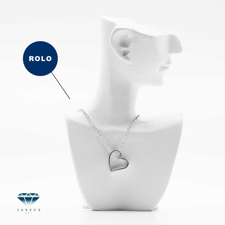 Naszyjnik damski celebrytka z sercem – klasyczne srebro 925 lub srebro 925 pozłacane czystym złotem