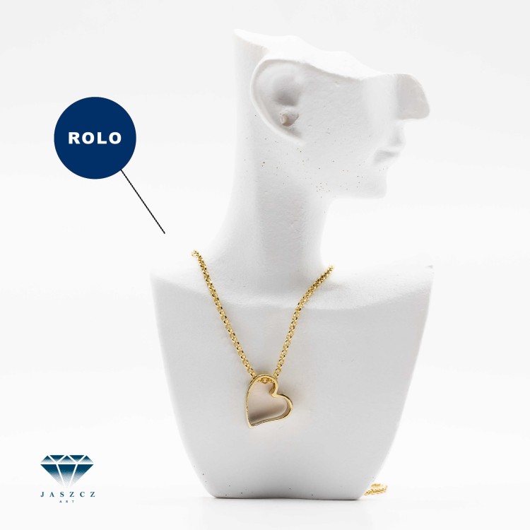 Naszyjnik damski celebrytka z sercem – klasyczne srebro 925 lub srebro 925 pozłacane czystym złotem