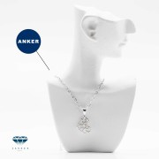 Naszyjnik damski z ażurową zawieszką „Serce w sercu” – klasyczne srebro 925 lub srebro 925 pozłacane czystym złotem