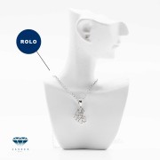 Naszyjnik damski z ażurową zawieszką „Serce w sercu” – klasyczne srebro 925 lub srebro 925 pozłacane czystym złotem