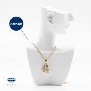 Naszyjnik damski z ażurową zawieszką „Serce w sercu” – klasyczne srebro 925 lub srebro 925 pozłacane czystym złotem