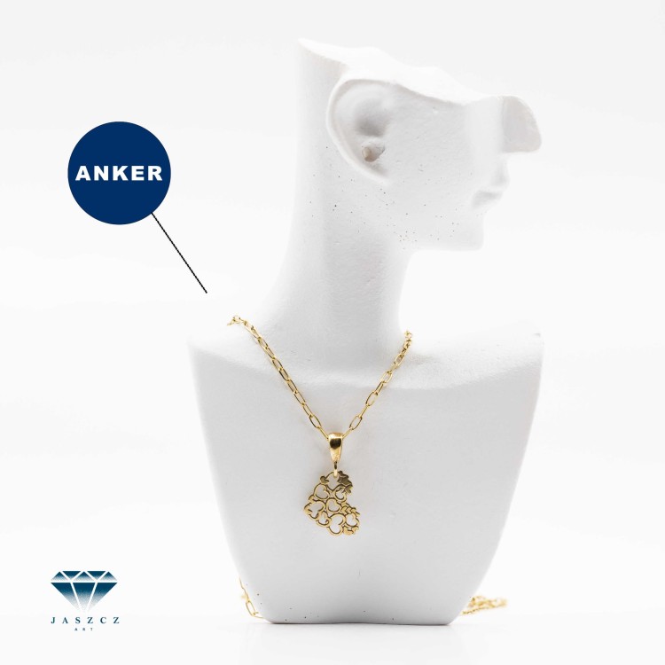 Naszyjnik damski z ażurową zawieszką „Serce w sercu” – klasyczne srebro 925 lub srebro 925 pozłacane czystym złotem