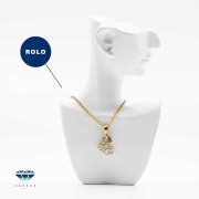 Naszyjnik damski z ażurową zawieszką „Serce w sercu” – klasyczne srebro 925 lub srebro 925 pozłacane czystym złotem