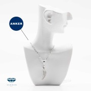 Naszyjnik damski z zawieszką „Piórko” – klasyczne srebro 925 lub srebro 925 pozłacane czystym złotem