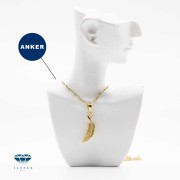 Naszyjnik damski z zawieszką „Piórko” – klasyczne srebro 925 lub srebro 925 pozłacane czystym złotem