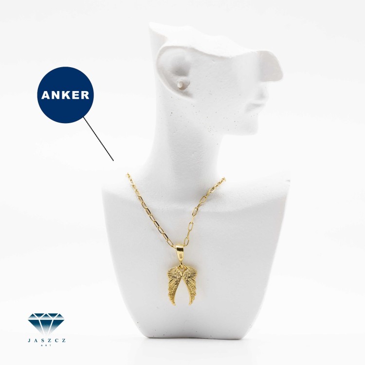 Naszyjnik damski z zawieszką „Skrzydła” – klasyczne srebro 925 lub srebro 925 pozłacane czystym złotem