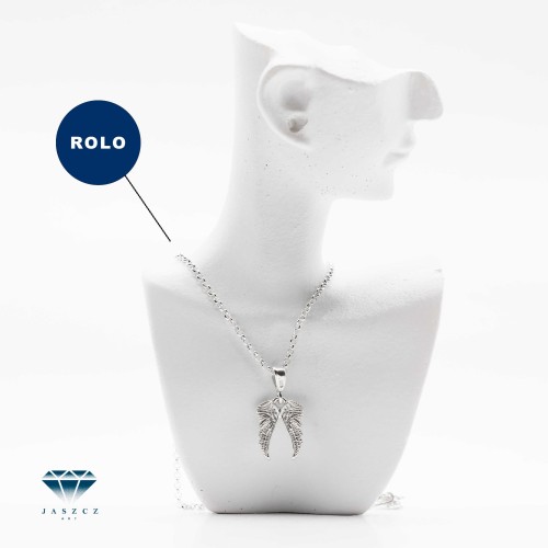 Naszyjnik damski z zawieszką „Skrzydła” – klasyczne srebro 925 lub srebro 925 pozłacane czystym złotem